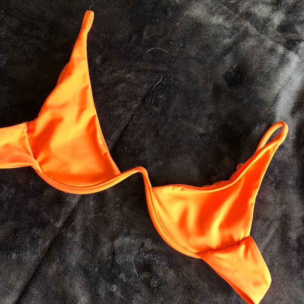 Neon Orange Underwire Bikini Top